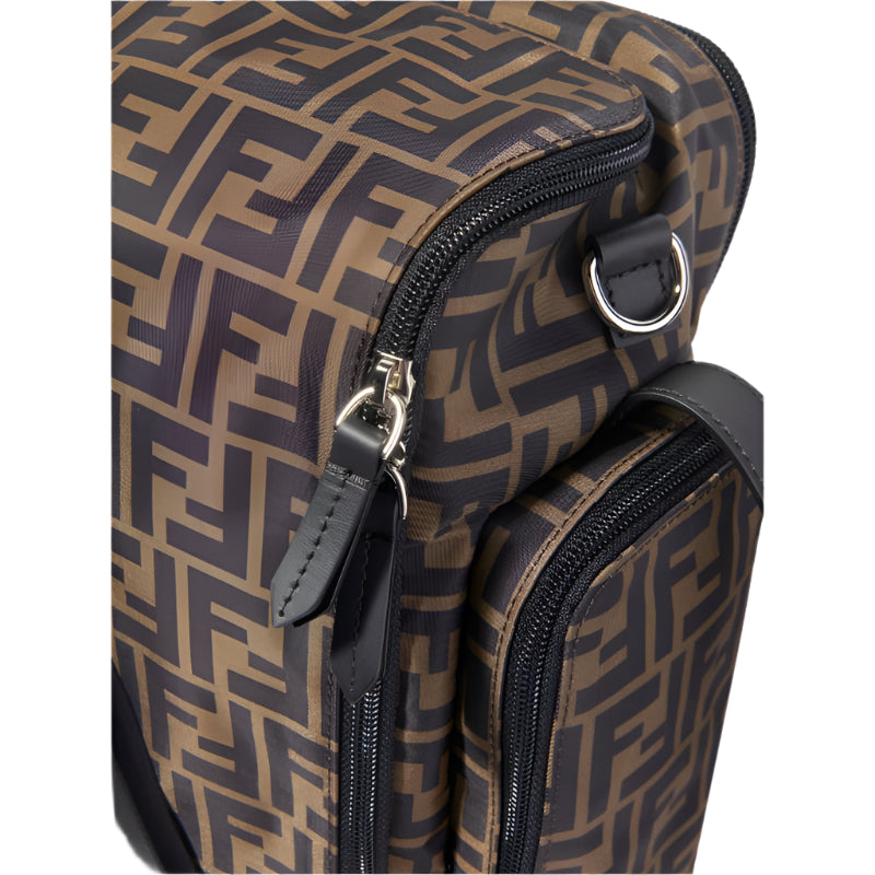 Fendi Baby - Baby FF Logo Changing Bag in Brown Image 2
