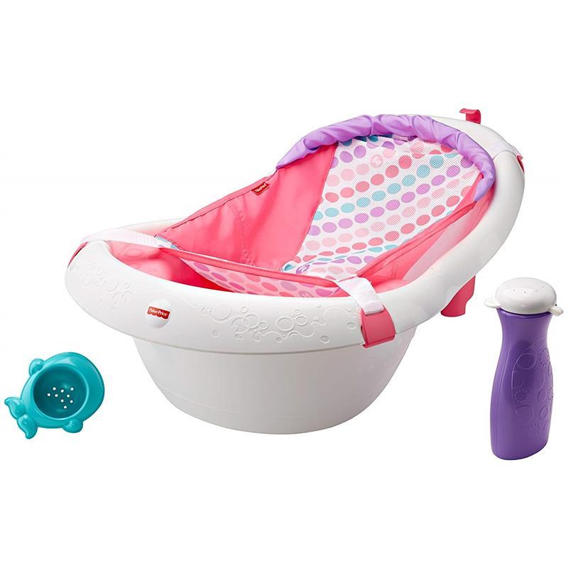 Fisher Price - Baby Bath Tub 4-In-1 Sling 'N Seat Tub, Girl Image 1