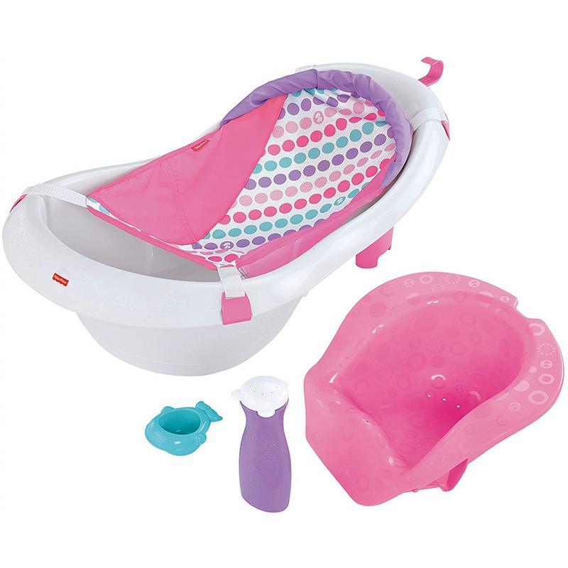 Fisher Price - Baby Bath Tub 4-In-1 Sling 'N Seat Tub, Girl Image 7