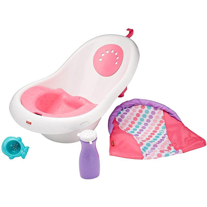 Fisher Price - Baby Bath Tub 4-In-1 Sling 'N Seat Tub, Girl Image 8