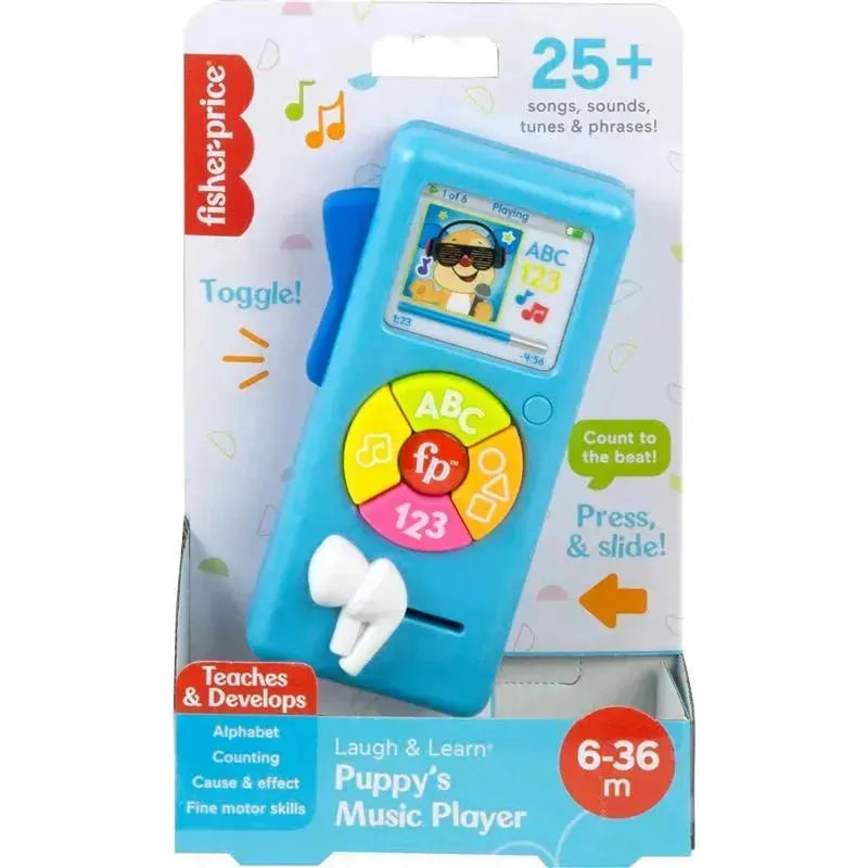 Fisher-Price - Baby Learning Toy Laugh & Learn Puppy’s Music Player with Lights, 6+ Months, Blue Image 2