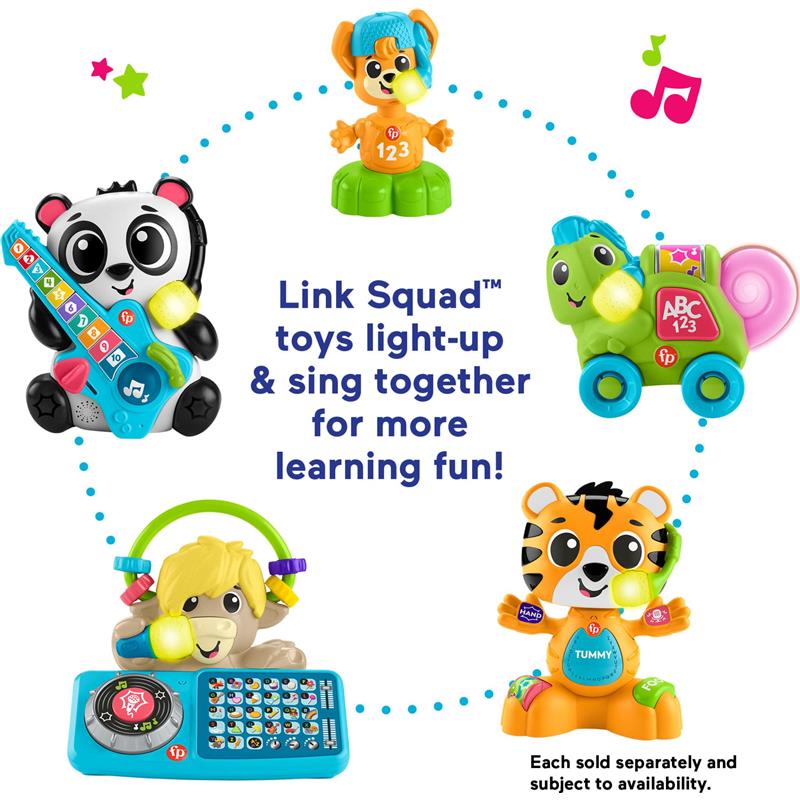 Fisher Price - Baby Learning Toy Link Squad Bop & Groove Tiger with Music & Lights Image 5