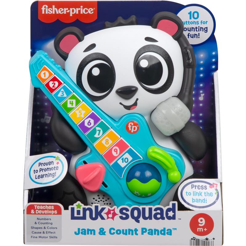 Fisher Price - Baby Learning Toy Link Squad Jam & Count Panda with Music & Lights Image 6