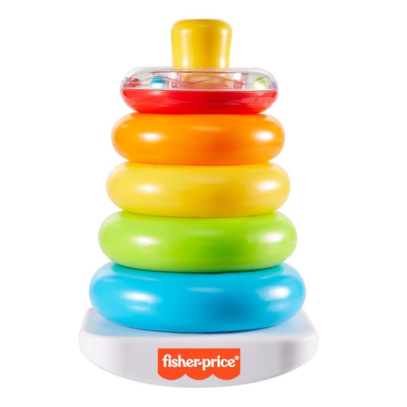 Fisher Price - Baby Stacking Toy Rock-A-Stack, Roly-Poly Base Image 5