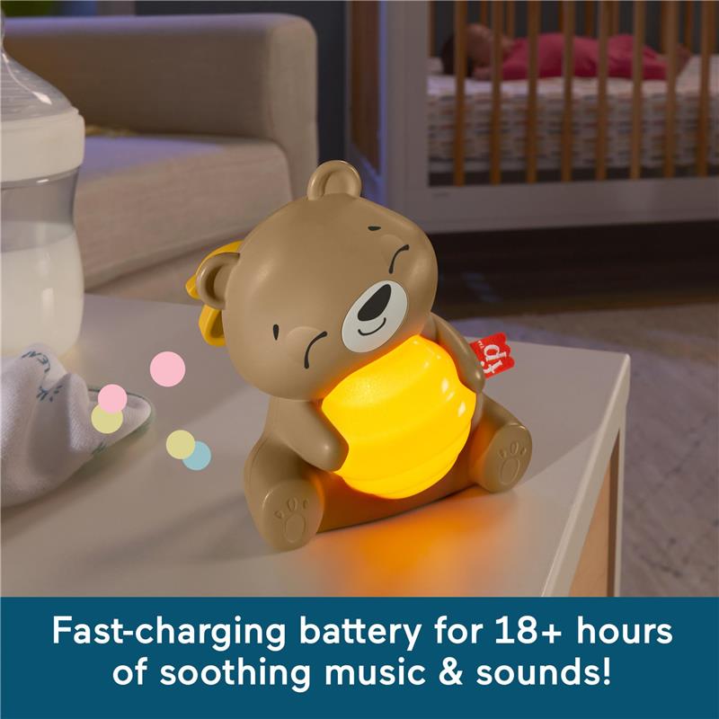 Fisher Price - Baby Toy Beary Soothing Portable Sound Machine with Music Image 3