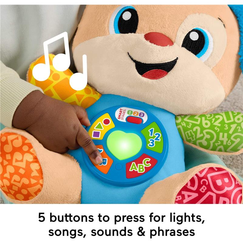 Fisher Price - Baby Toy Laugh & Learn Smart Stages Puppy Musical Plush with Lights & Learning Songs Image 4
