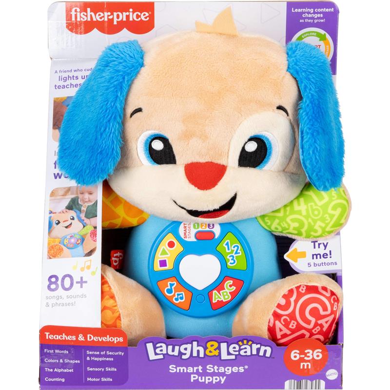 Fisher Price - Baby Toy Laugh & Learn Smart Stages Puppy Musical Plush with Lights & Learning Songs Image 6