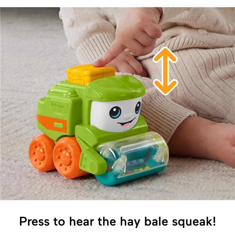 Fisher Price - Baby Toy Rollin’ Tractor Push-Along Vehicle with Fine Motor Activities Image 3