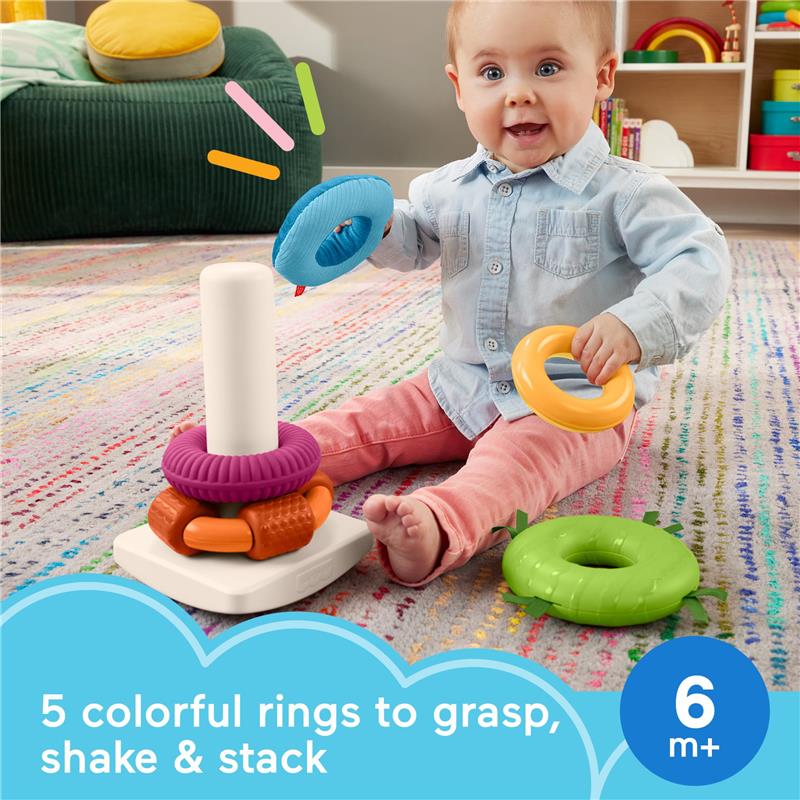 Fisher Price - Baby Toy Sensory Rock-a-Stack Image 2