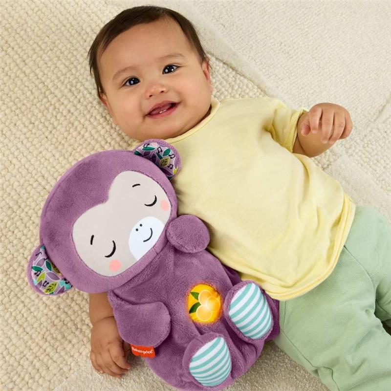 Fisher-Price Baby Toy Soothe ‘n Snuggle Purple Monkey Plush Portable Sound Machine Image 3