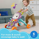 Fisher-Price Baby Walker Learn with Me Purple Monkey Learning Toy with Music Lights Image 5