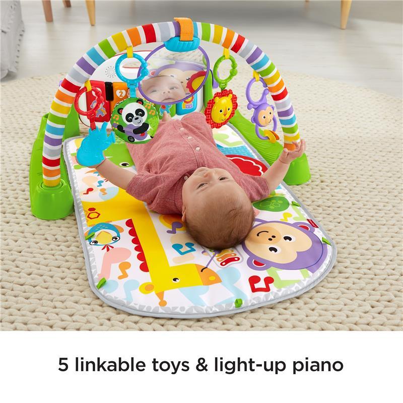 Fisher Price - Deluxe Kick & Play Removable Baby Piano Gym - Green Image 8