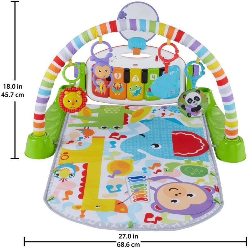 Fisher Price - Deluxe Kick & Play Removable Baby Piano Gym - Green Image 2