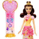 Disney Princess Fashion Doll Reveal - Belle with a heart-shaped lid and surprise accessories.