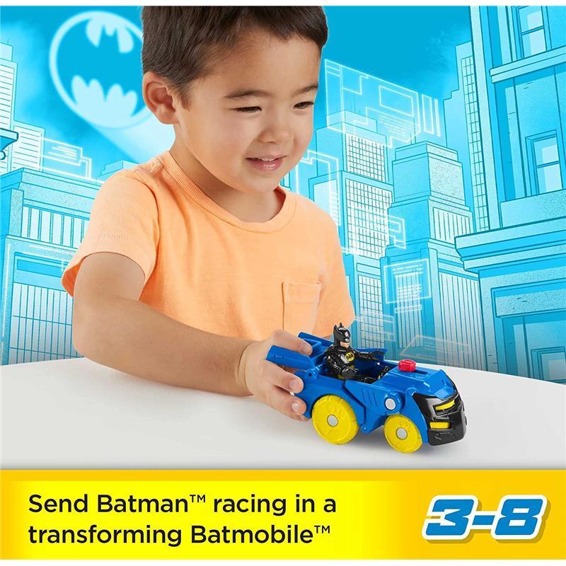 Fisher Price - Imaginext DC Super Friends Batman Toys Head Shifters Figure & Batmobile Vehicle Set Image 2