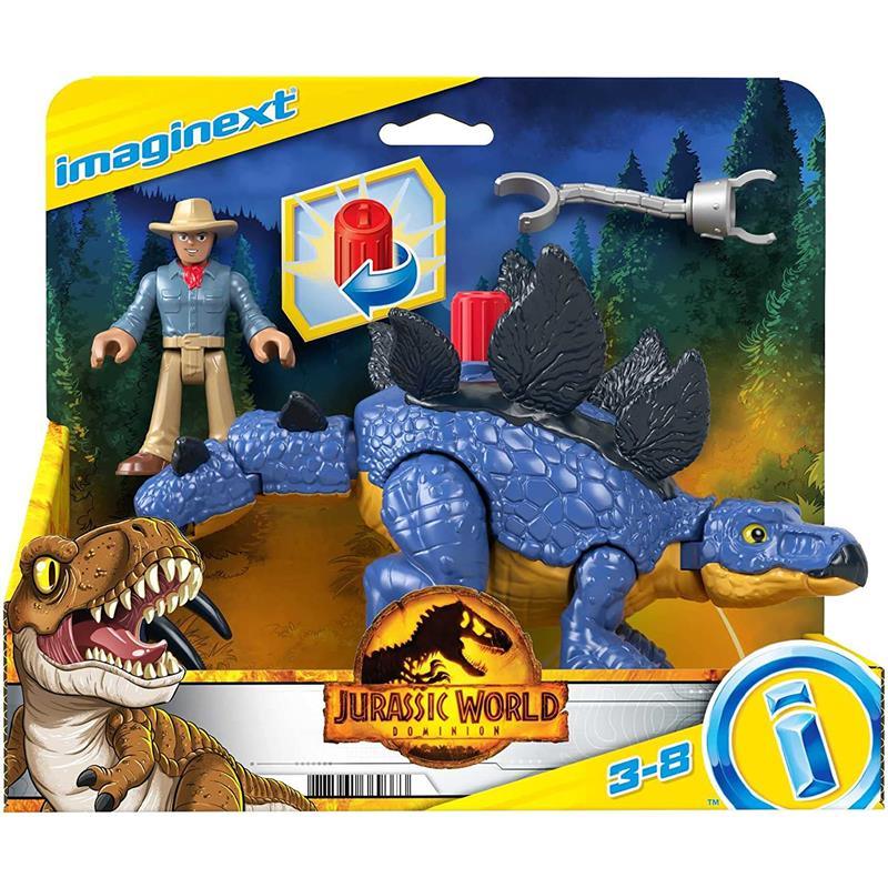Fisher Price - Imaginext Jurassic World Dominion Stegosaurus Dinosaur & Dr. Alan Grant Image 2