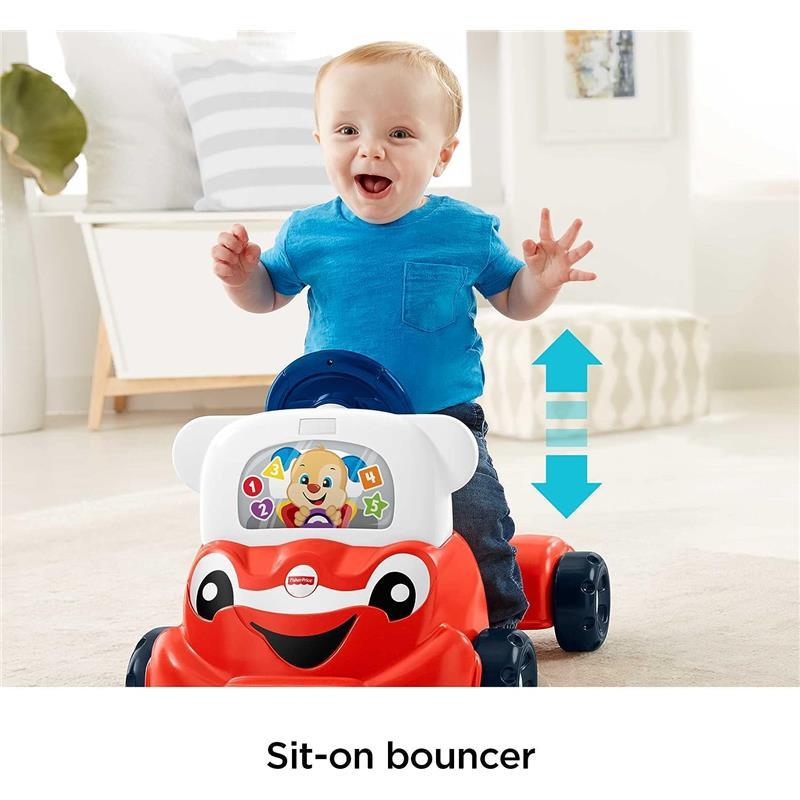 Fisher Price - Laugh & Learn 3-In-1 Smart Car, Baby Walker & Toddler Ride-On Toy Image 4