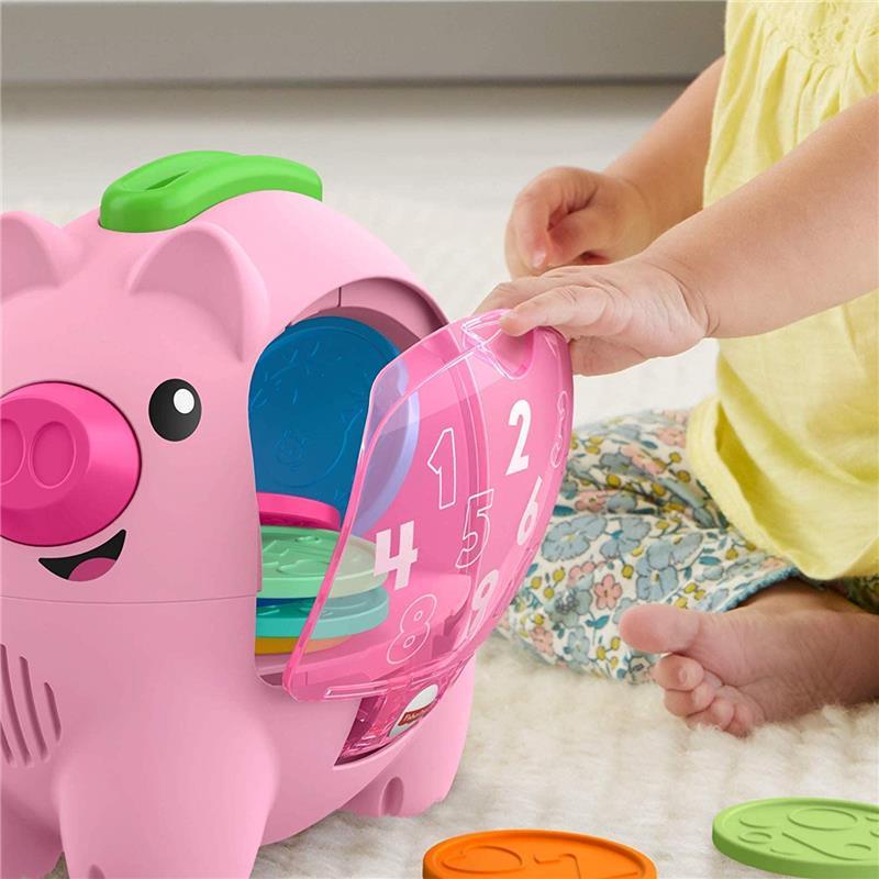 Fisher-Price Smart Stages Counting Piggy Bank w/ 9 Coins Colors Pig