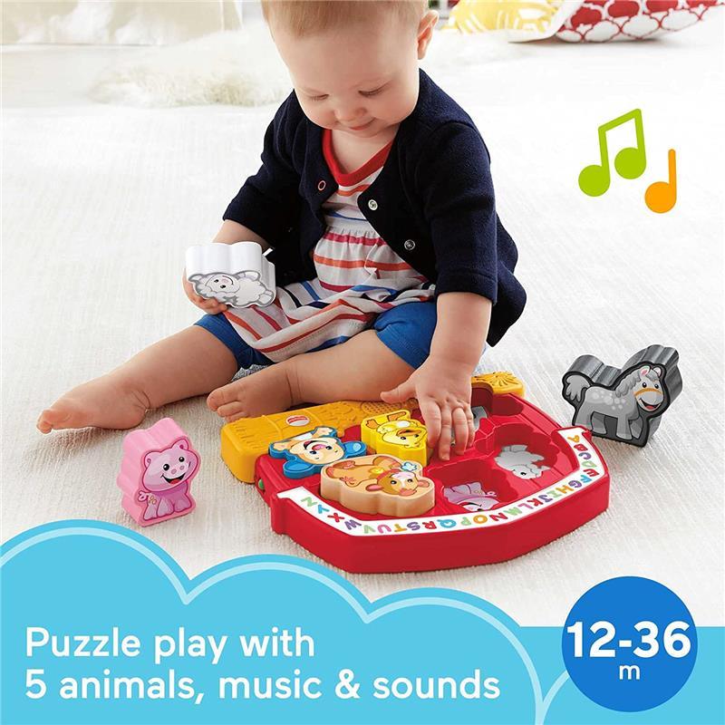 Fisher Price - Laugh & Learn Toddler Shape Sorting Toy Farm Animal Puzzle Image 6