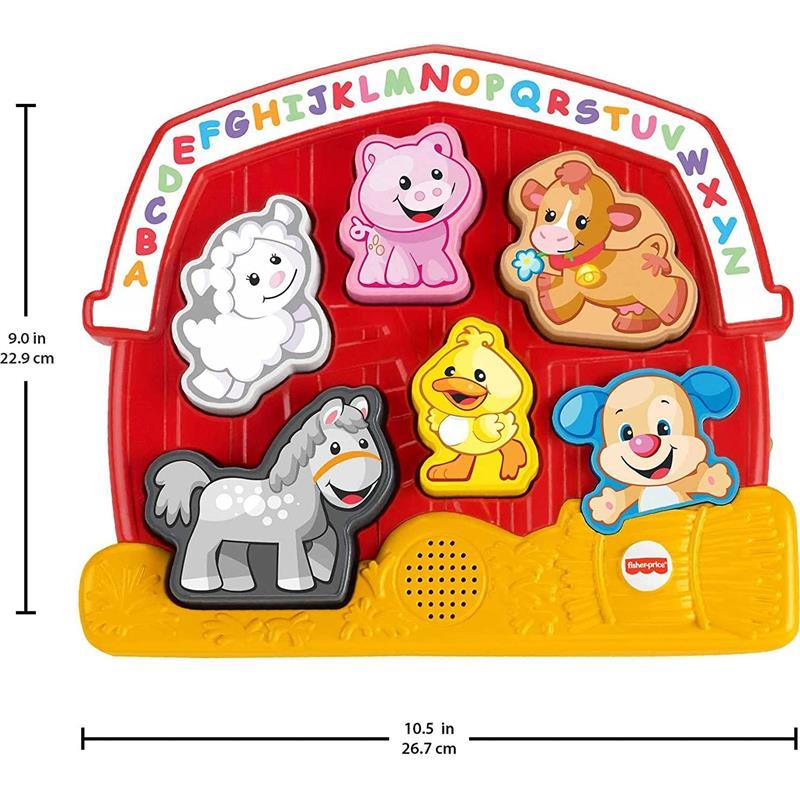 Fisher Price - Laugh & Learn Toddler Shape Sorting Toy Farm Animal Puzzle Image 3