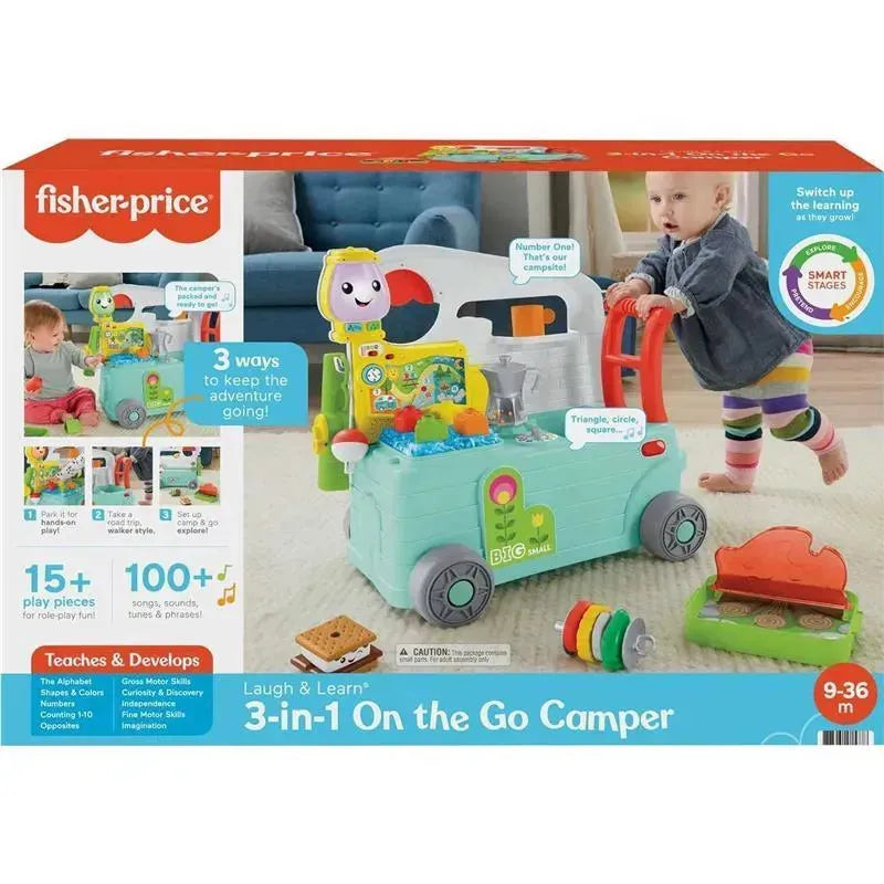 Fisher Price Laugh Learn Toy 3-in-1 On-the-Go Camper Walker Acti
