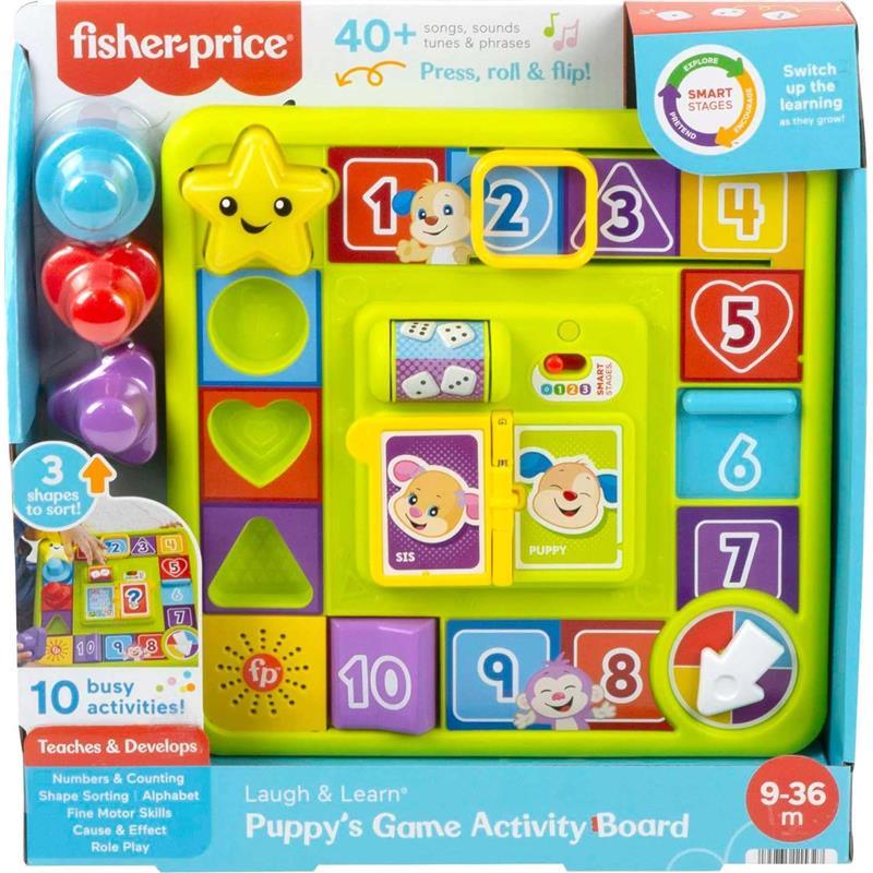 Fisher Price - Laugh & Learn Toy Puppy’s Game Activity Board with Smart Stages Learning Content Image 6