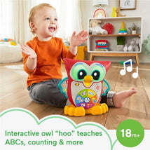 Fisher Price - Linkimals Toddler Learning Toy Light-Up & Learn Owl with Interactive Lights Music Image 2