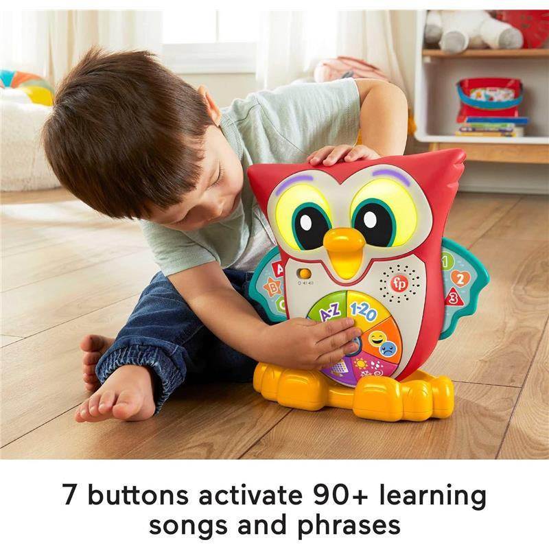 Fisher Price - Linkimals Toddler Learning Toy Light-Up & Learn Owl with Interactive Lights Music Image 3