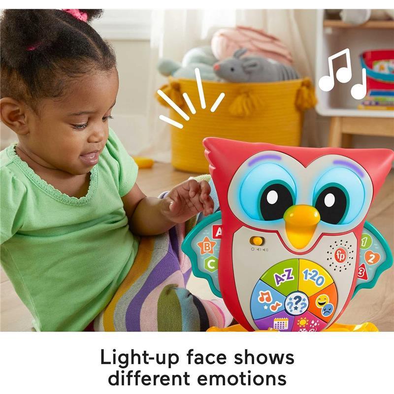 Fisher Price - Linkimals Toddler Learning Toy Light-Up & Learn Owl with Interactive Lights Music Image 4