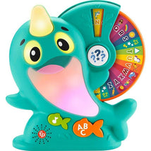 Fisher Price - Linkimals Toddler Toy Learning Narwhal with Interactive Lights Music  Image 1
