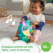 Fisher Price - Linkimals Toddler Toy Learning Narwhal with Interactive Lights Music  Image 2