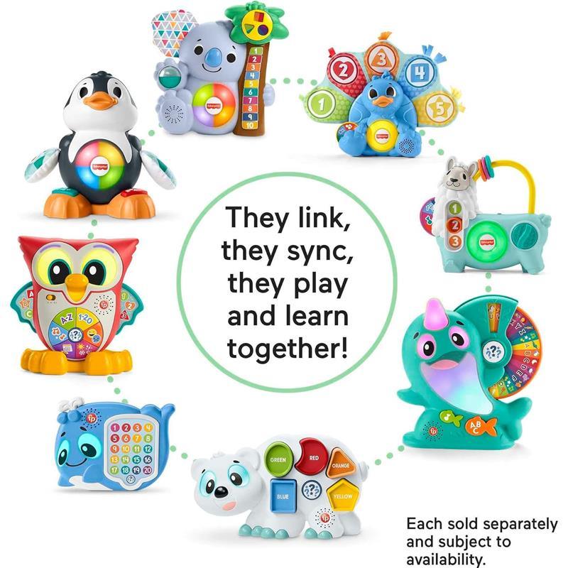 Fisher Price - Linkimals Toddler Toy Learning Narwhal with Interactive Lights Music  Image 5