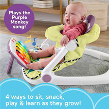 Fisher Price - Portable Baby Chair Kick & Play Deluxe Sit-Me-Up Seat with Piano Learning Toy & Tray Image 2