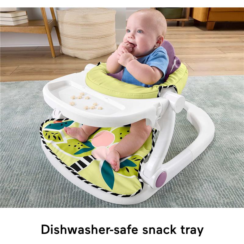 Fisher Price - Portable Baby Chair Kick & Play Deluxe Sit-Me-Up Seat with Piano Learning Toy & Tray Image 5