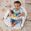 Fisher-Price Portable Baby Chair Sit-Me-Up Floor Seat with Developmental Toys, Geo Lines Image 3