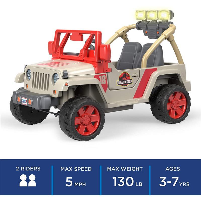 Fisher-Price Power Wheels Jurassic Park Jeep Wrangler Image 6