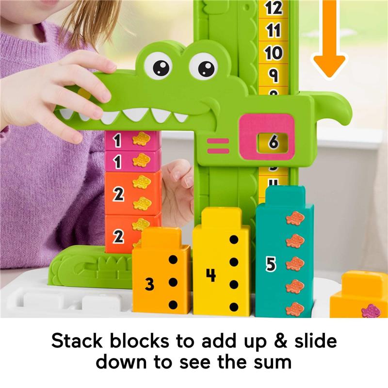 Fisher Price - Preschool Learning Toy Adding Alligator Counting Activity with 10 Stacking Blocks Image 4