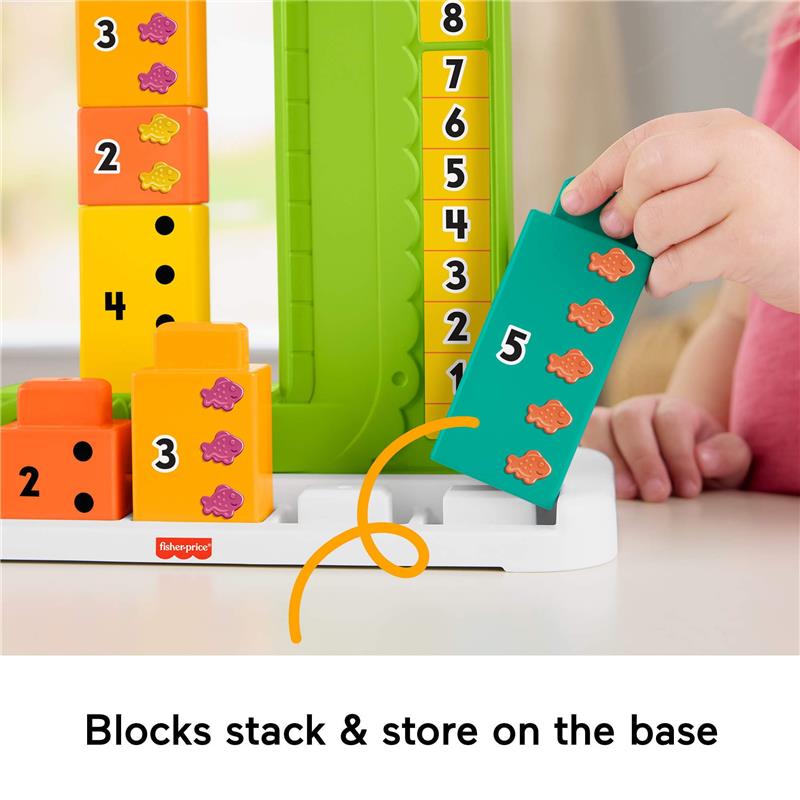 Fisher Price - Preschool Learning Toy Adding Alligator Counting Activity with 10 Stacking Blocks Image 5