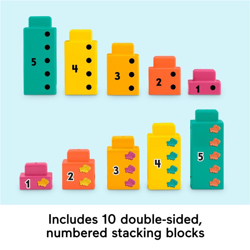 Fisher Price - Preschool Learning Toy Adding Alligator Counting Activity with 10 Stacking Blocks Image 6