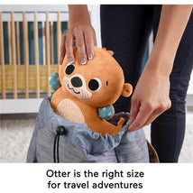 Fisher Price - Toy 2-in-1 Rockin' Tummy Time Otter Plush Sensory Activity with Soft Book Image 2