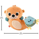 Fisher Price - Toy 2-in-1 Rockin' Tummy Time Otter Plush Sensory Activity with Soft Book Image 5
