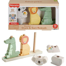 Fisher Price - Wood Baby Toy Stack & Sort Animals Image 1