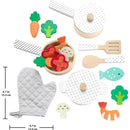Fisher Price - Wood Kitchen Pretend Play Toy Pots & Pans Set Image 5