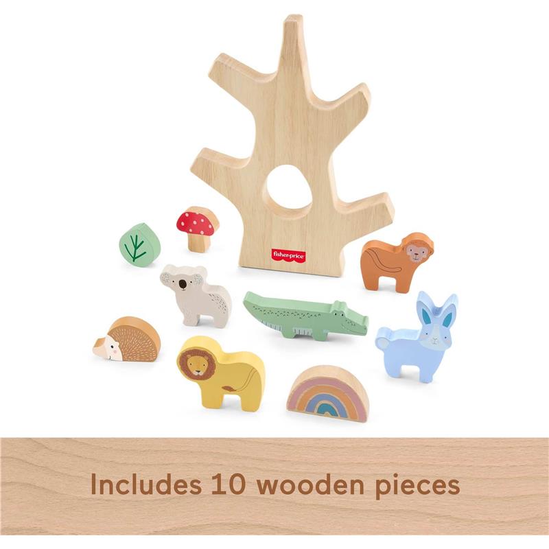 Fisher Price - Wood Stacking Toy Balance Tree Image 5