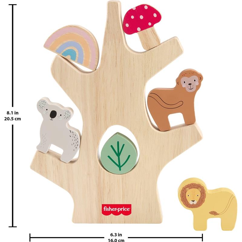 Fisher Price - Wood Stacking Toy Balance Tree Image 6