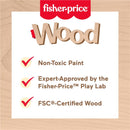 Fisher Price - Wood Toddler Toy Shape Stacker Image 3