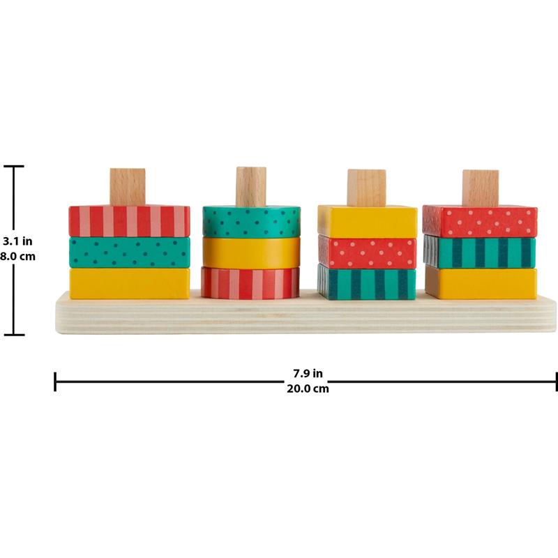 Fisher Price - Wood Toddler Toy Shape Stacker Image 6