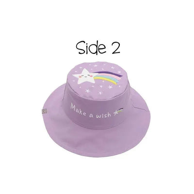 Flap Jack Kids Reversible Kids & Toddler Sun Hat Unicorn/Star Image 2