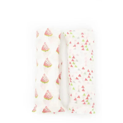 Forever Baby 2pk Watermelons Muslin Blankets Baby Girl Image 1