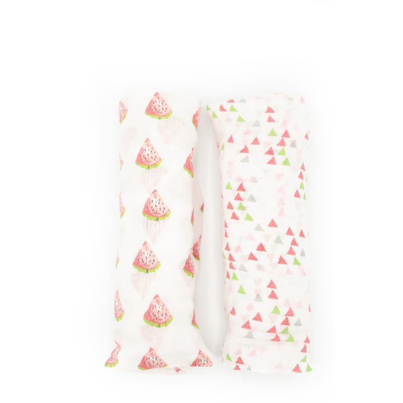 Forever Baby 2pk Watermelons Muslin Blankets Baby Girl Image 1